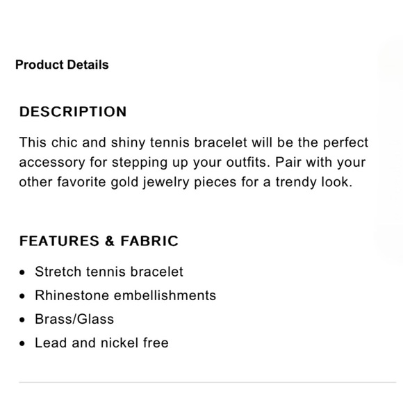 ExpressStretchy Rhinestone Gold-tone Tennis Bracelet - Picture 5 of 5